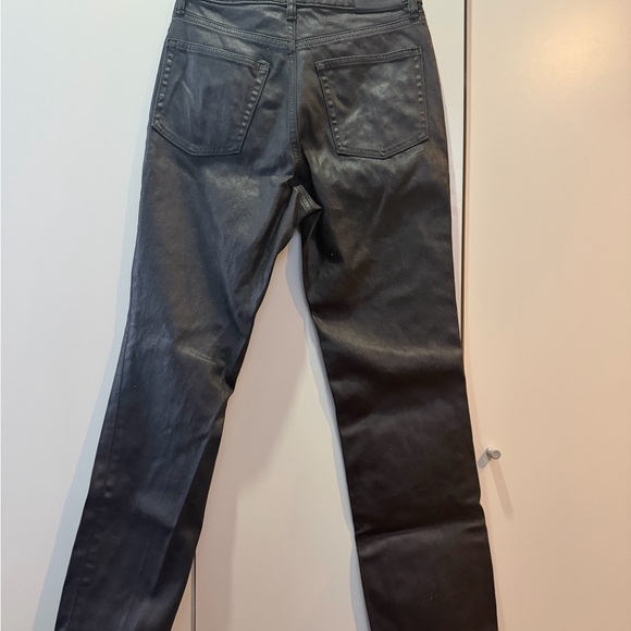 Ralph Lauren Women's COATED Black Straight Leg Jeans - Picture 5 of 7